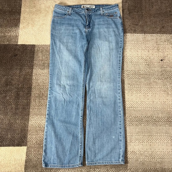 Harley Davidson Women's Light Wash Bootcut Jeans Size 12 Denim Pants - Picture 1 of 9